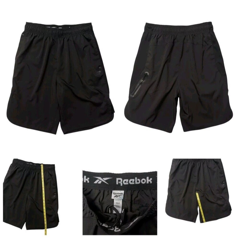 Vintage Y2K Era Reebok Men’s Shorts Basketball Gym Training Size Medium Black